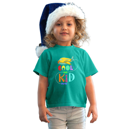 Coolest Kid Ever Printed Teal T-shirt For Kids / Girl - Right Marc