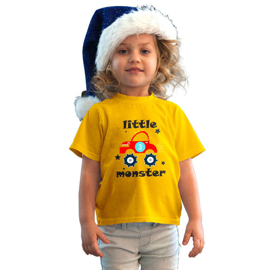 Little Monster Printed Yellow T-shirt For Kids / Girl - Right Marc