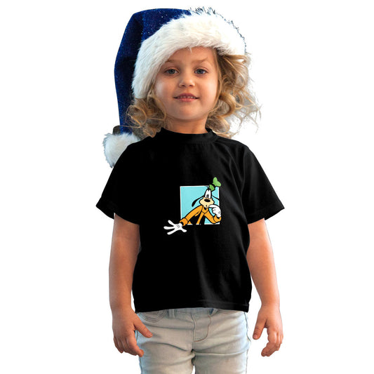 Goofy Printed Black T-shirt For Kids /Girl - Right Marc