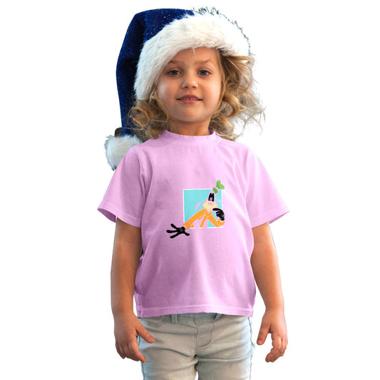 Goofy Printed Soft Pink T-shirt For Kids /Girl - Right Marc