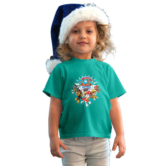 Paw Petrol Printed Teal T-shirt For Kids /Girl - Right Marc