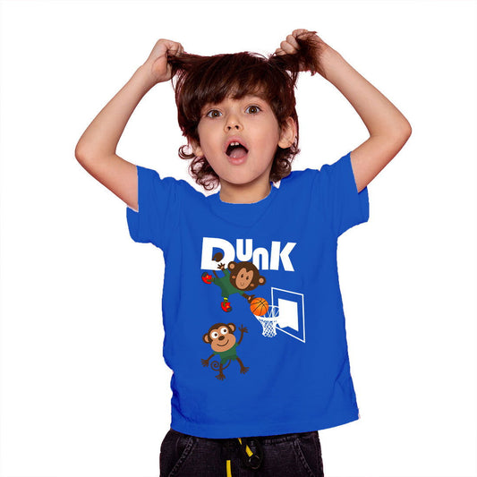 Dunk Printed Royal Blue T-shirt For Kids /Girl - Right Marc