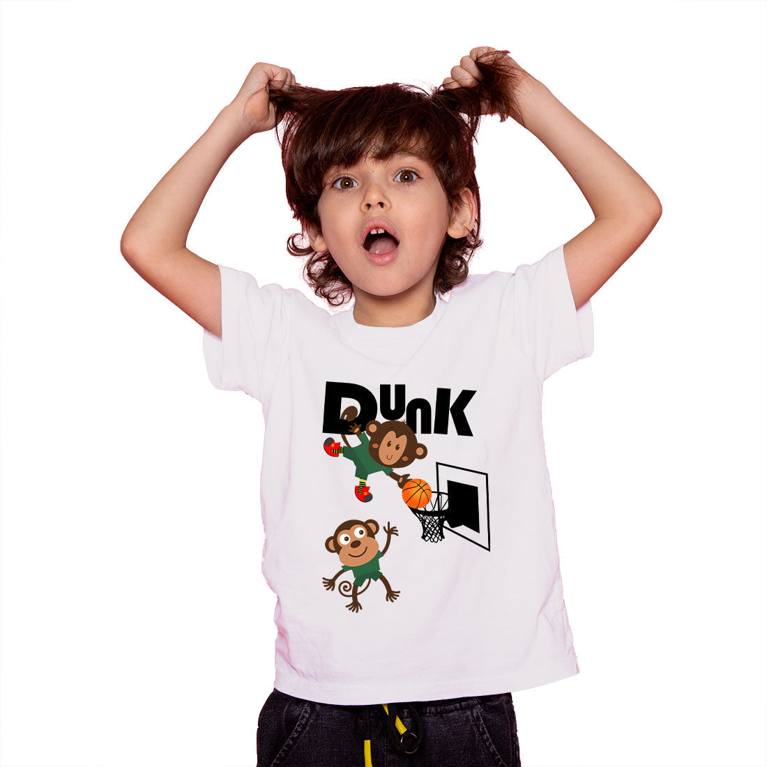 Dunk Printed White T-shirt For Kids /Girl - Right Marc