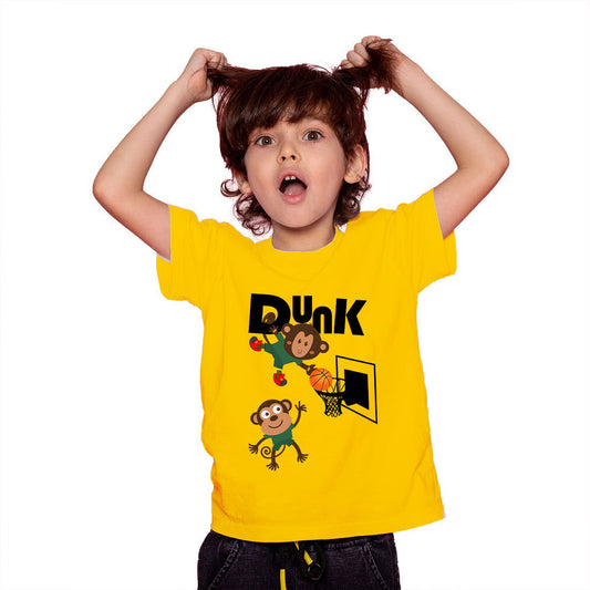 Dunk Printed Yellow T-shirt For Kids /Girl - Right Marc