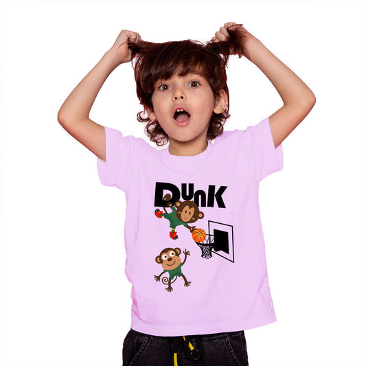 Dunk Printed Soft Pink T-shirt For Kids /Girl - Right Marc