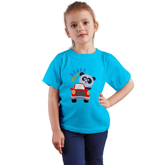 Heavy Driver Printed Sky Blue T-shirt For Kids /Girl - Right Marc