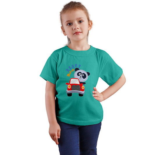 Heavy Driver Printed Teal T-shirt For Kids /Girl - Right Marc