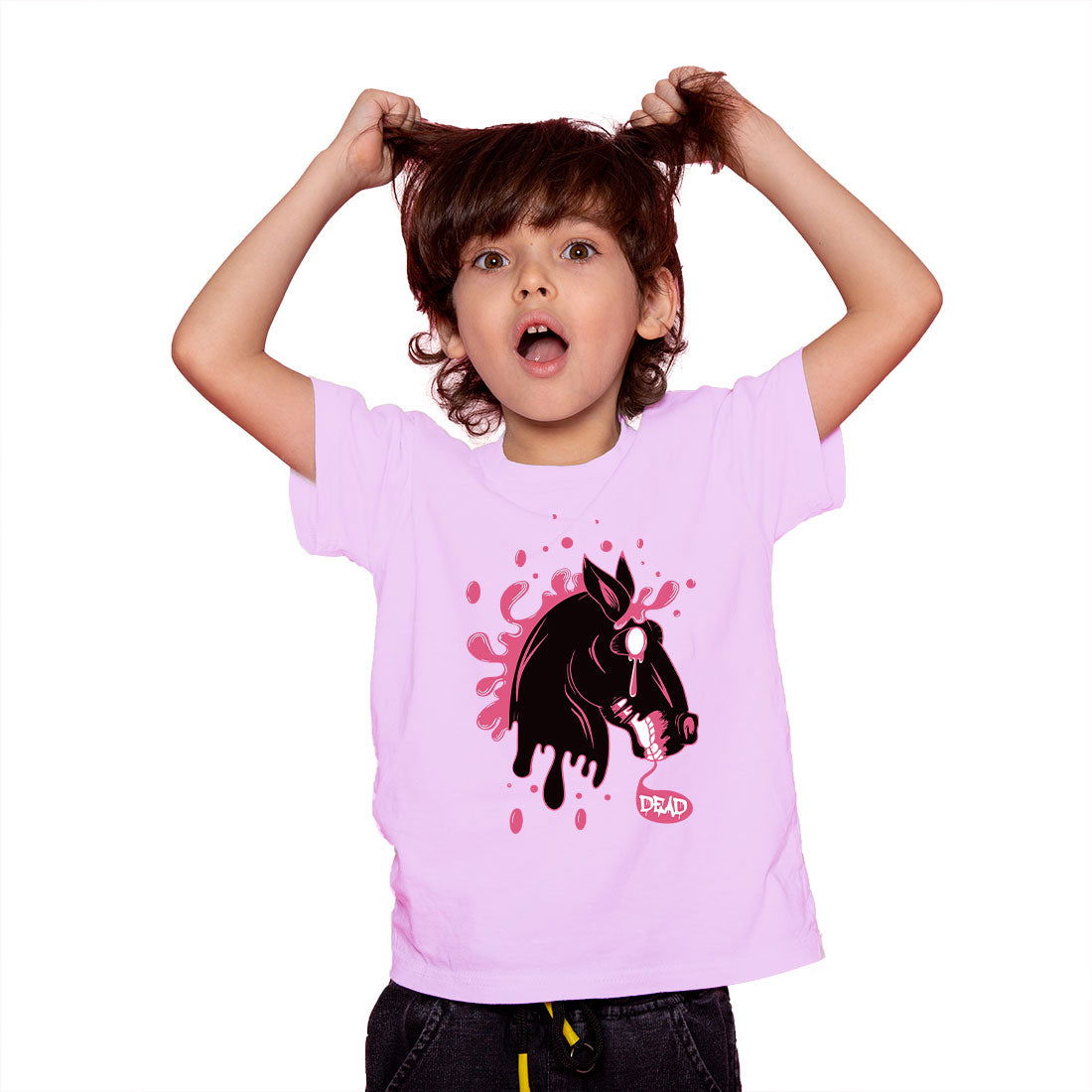 Dead Printed Soft Pink T-shirt For Kids /Girl - Right Marc