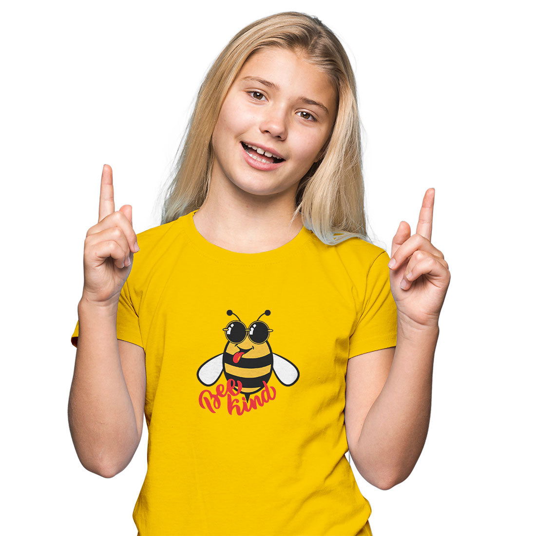 Bee Kind Printed Yellow T-shirt For Kids /Girl - Right Marc