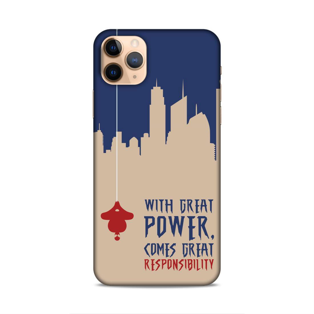 Great Power Comes Great Responsibility Hard Back Case For Apple iPhone 11 Pro - Right Marc