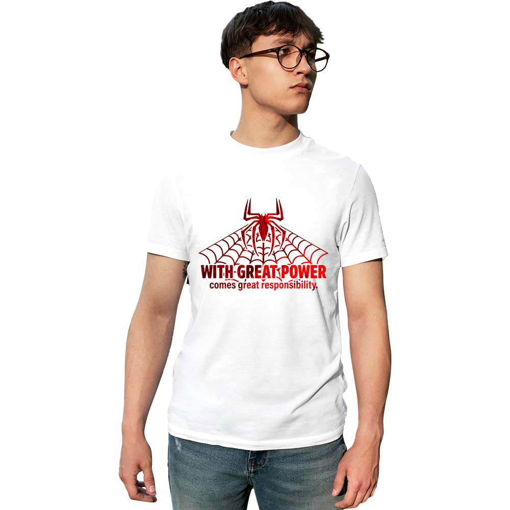 Great Power Comes Great Responsibility Printed Unisex Graphics T-shirt for Men and Women - Right Marc