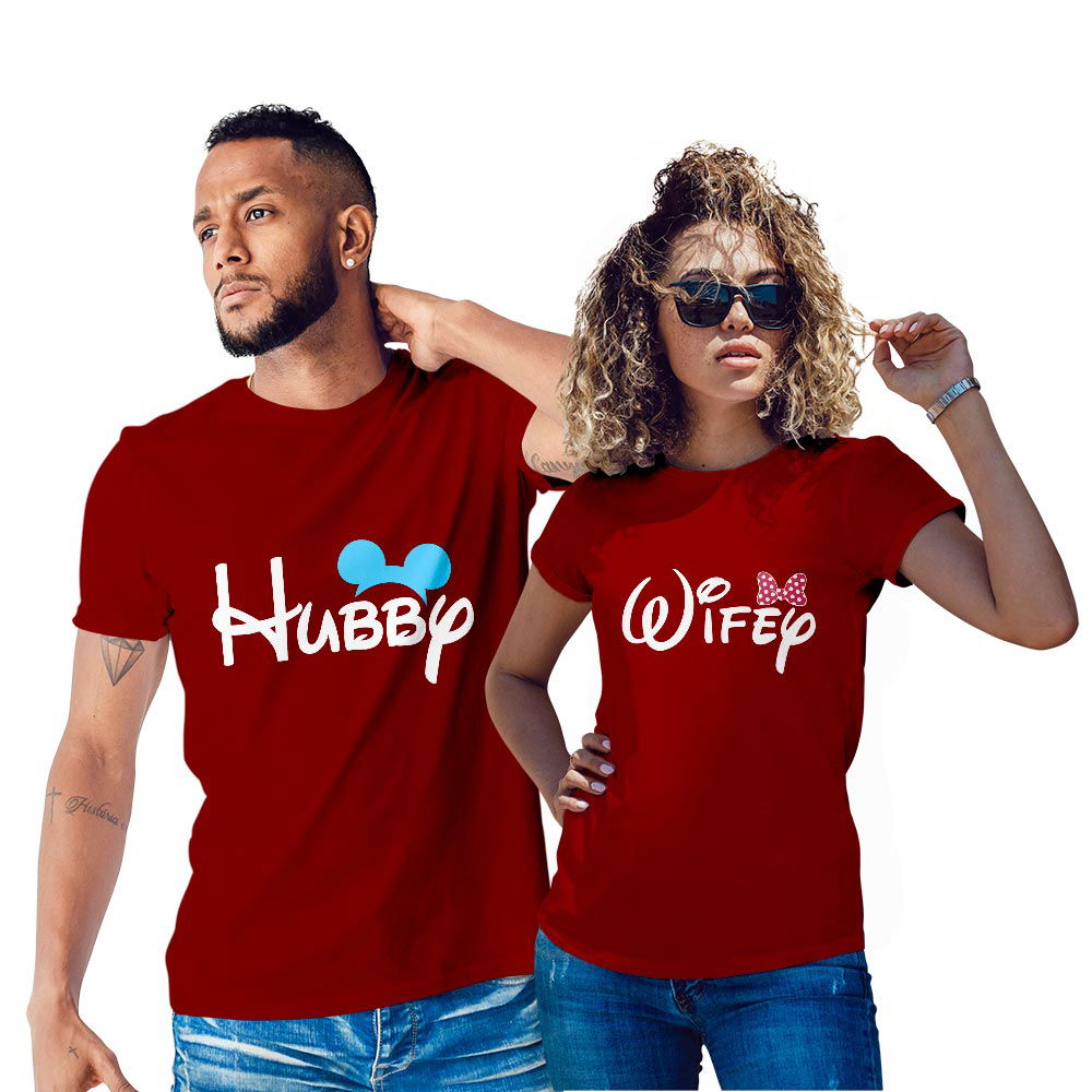 Hubby Wifey Couple T-shirt - Right Marc