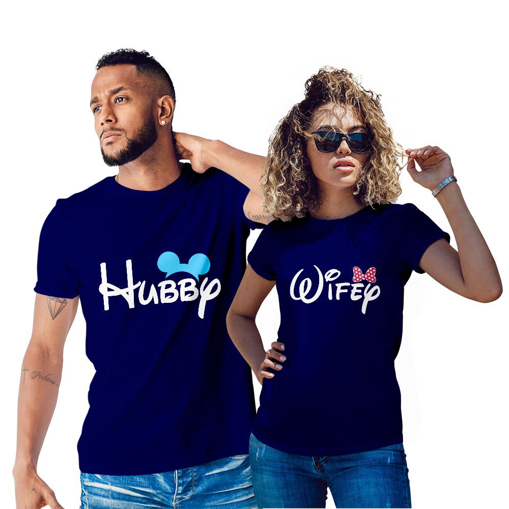 Hubby Wifey Couple T-shirt - Right Marc