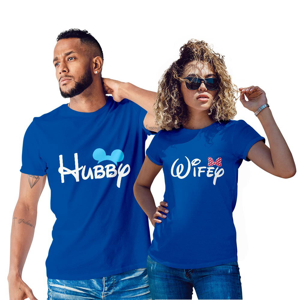 Hubby Wifey Couple T-shirt - Right Marc