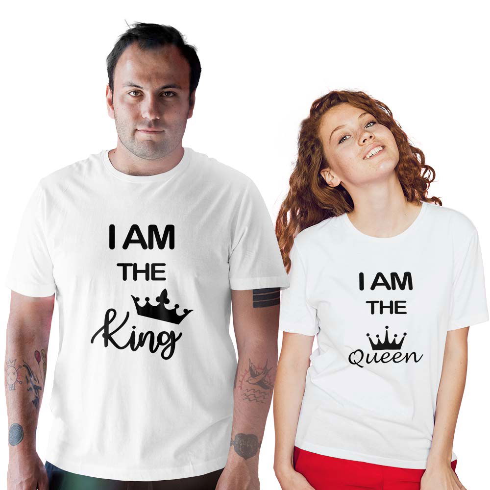 I am The King and I am The Queen Couple T-shirt - Right Marc