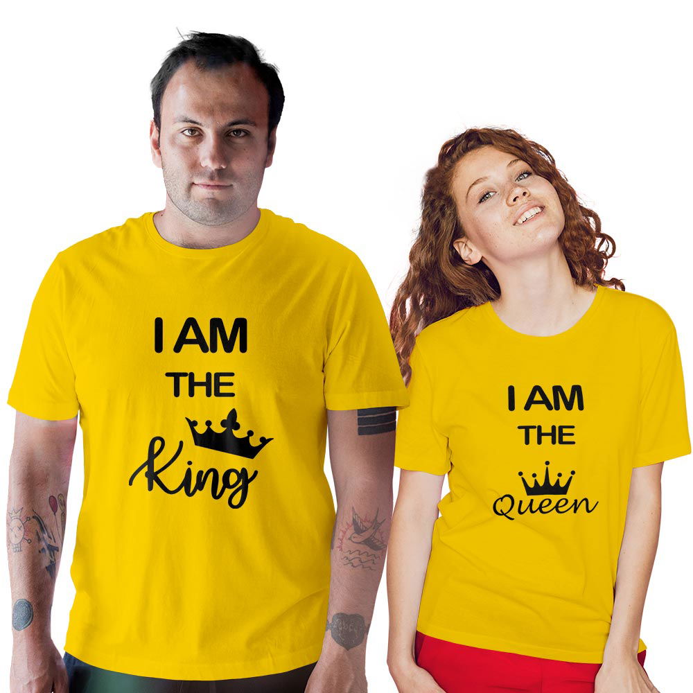 I am The King and I am The Queen Couple T-shirt - Right Marc