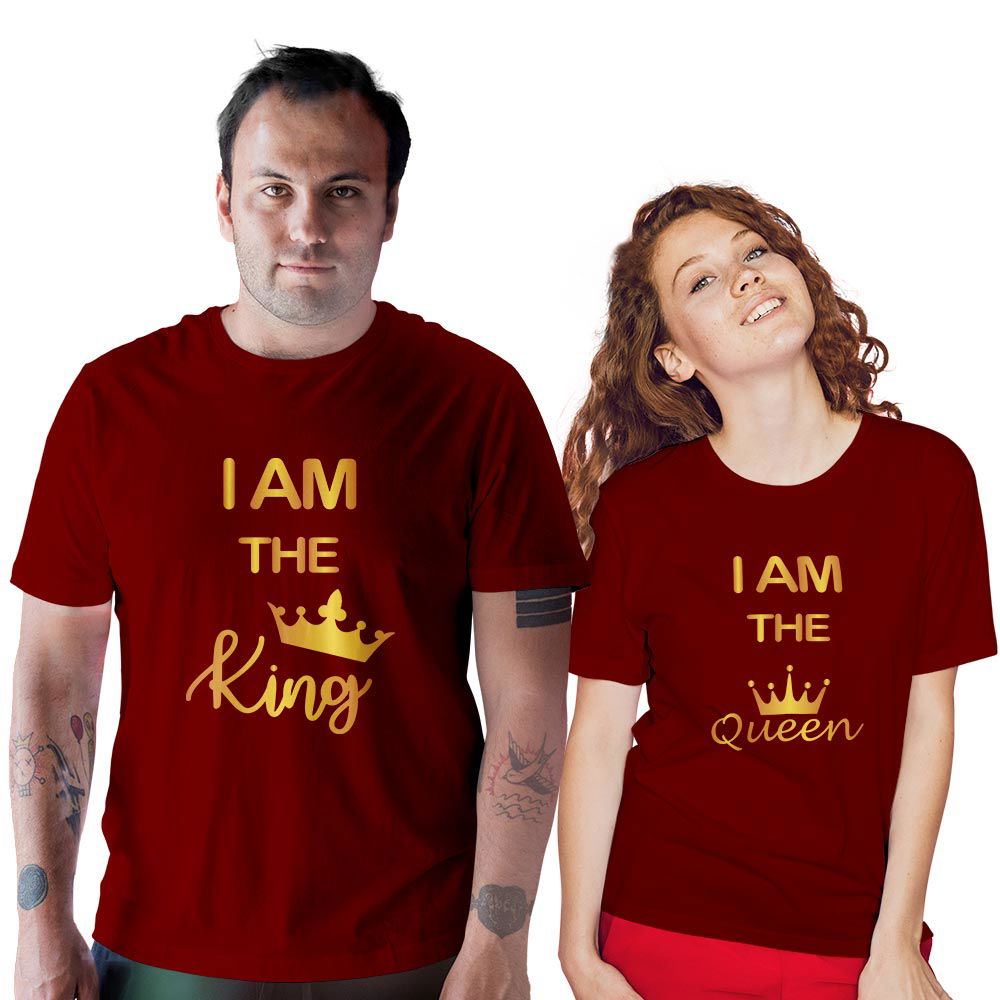 I am The King and I am The Queen Couple T-shirt - Right Marc
