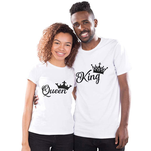 King and Queen Couple T-shirt - Right Marc