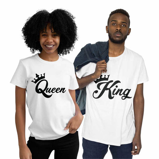 King and Queen Couple T-shirt - Right Marc