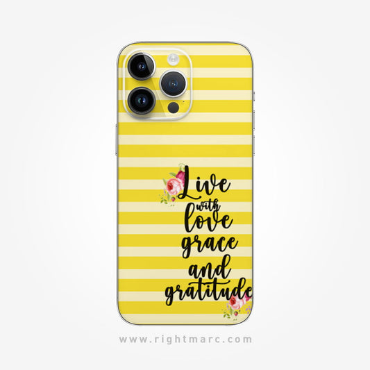 Live with Love Grace and Gratitude Mobile Skin Wrap - Right Marc