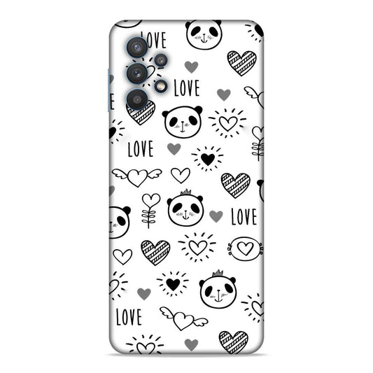 Heart Love and Panda Hard Back Case For Samsung Galaxy A32 5G / M32 5G - Right Marc