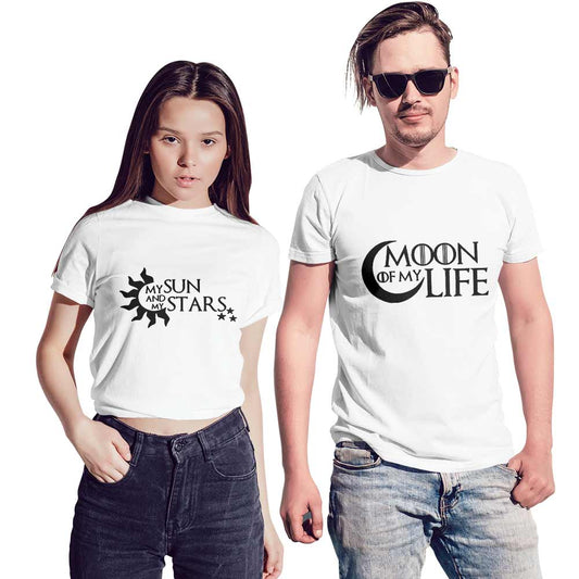 Moon of My Life & My Sun and Stars Couple T-shirt - Right Marc