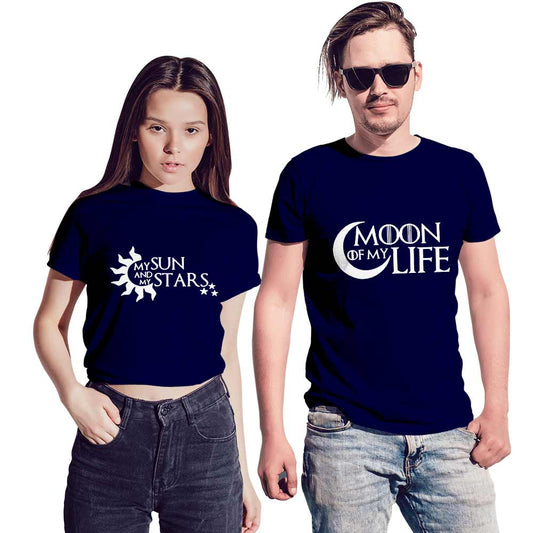 Moon of My Life & My Sun and Stars Couple T-shirt - Right Marc