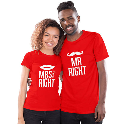 Mr Right and Mrs Always Right Couple T-shirt - Right Marc