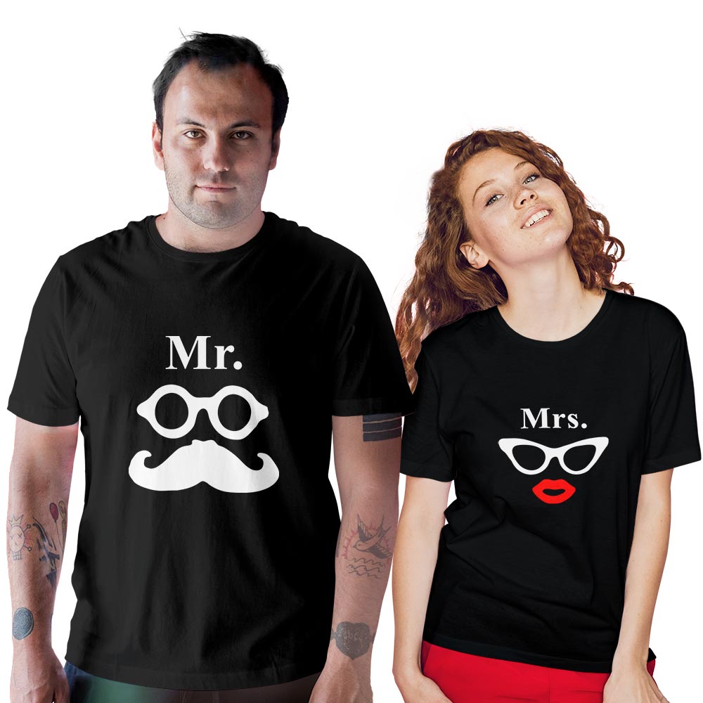 Mr and Mrs Couple T-shirt - Right Marc