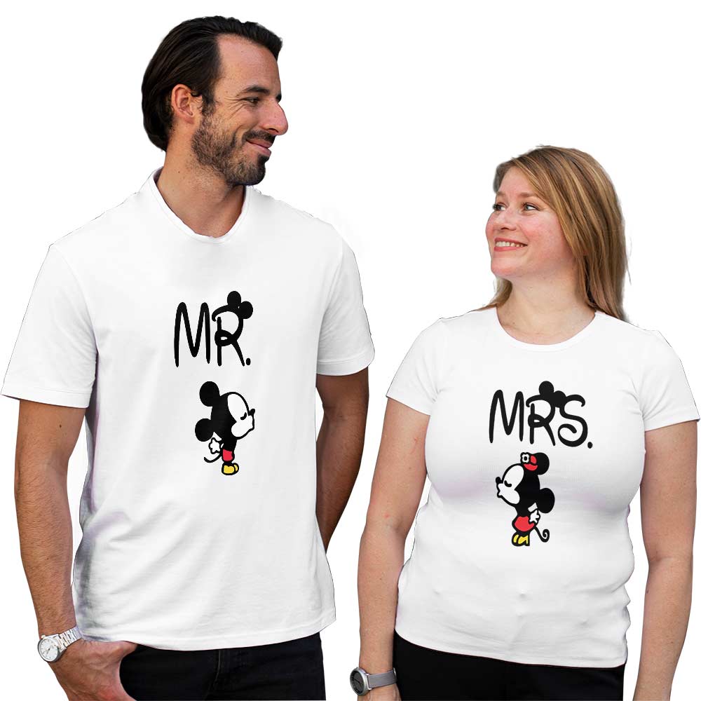 Mr and Mrs Micky Minnie Couple T-shirt - Right Marc