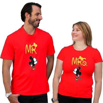 Mr and Mrs Micky Minnie Couple T-shirt - Right Marc