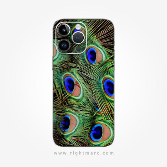 Peacock Feather Mobile Skin Wrap - Right Marc