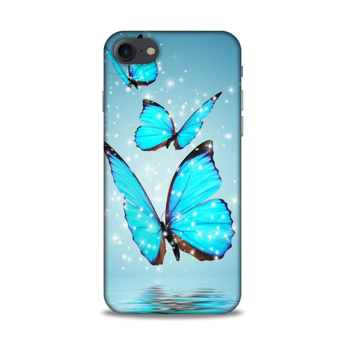 Blue Butterfly Hard Back Case For Apple iPhone 7 / 8 / SE 2020 - Right Marc