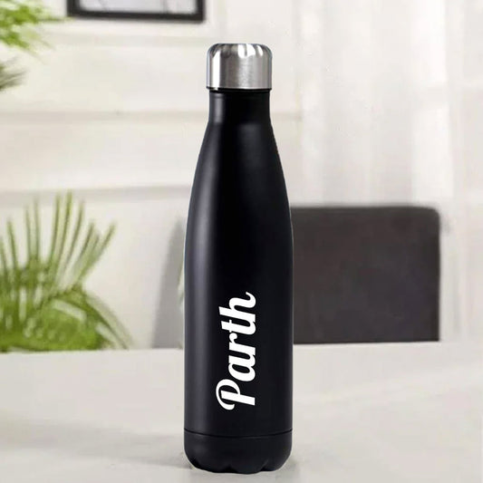 Black Cola Water Bottle: 500ml, Personalized with Name