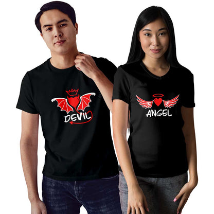 Devil and Angel Couple T-shirt