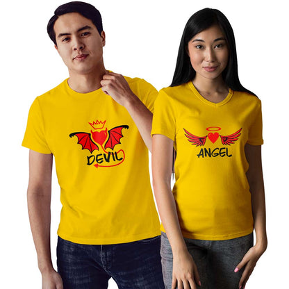Devil and Angel Couple T-shirt