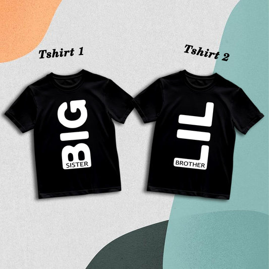 Lil Bro & Big Sis Matching Cotton T-Shirts - Family Love in Style! (D8)