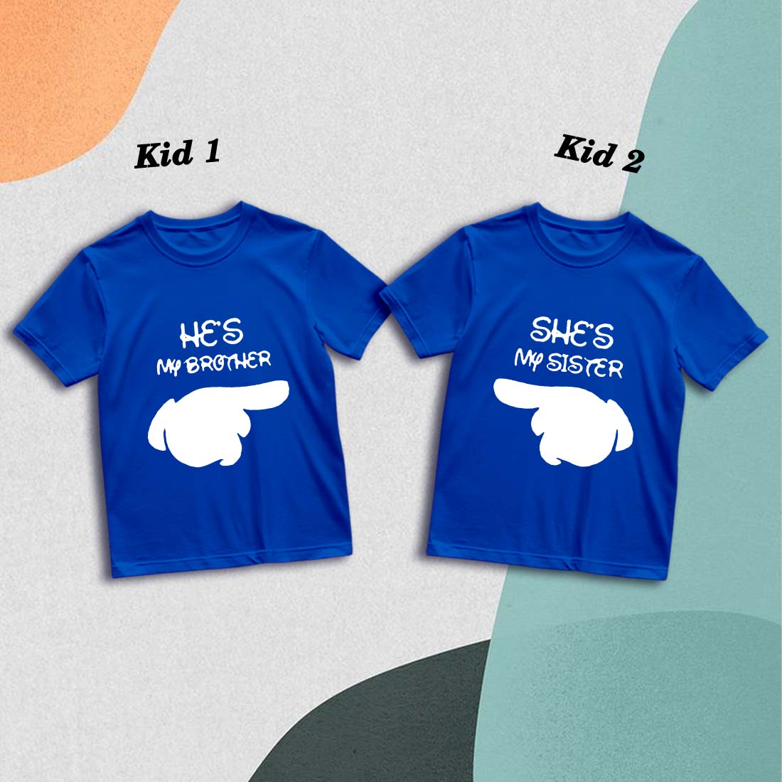 My Brother My Sister Printed Family T-Shirts - Matching Cotton Tees for All Ages (D10)