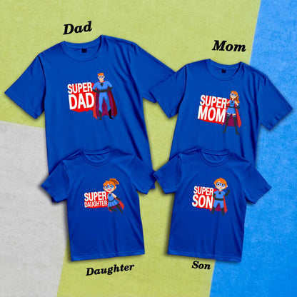 Super Family Matching Cotton T-Shirts - Fun & Comfy for All (D16)