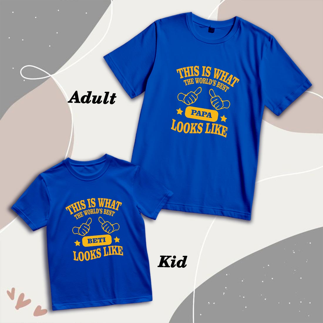 World's Best Papa & Beti Matching Cotton T-Shirts - Comfort & Style Combined (D22)