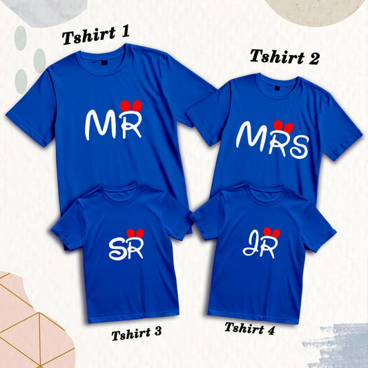 Matching Mr., Mrs., Sr., Jr. Family T-Shirts - Soft Cotton Comfort (D6)