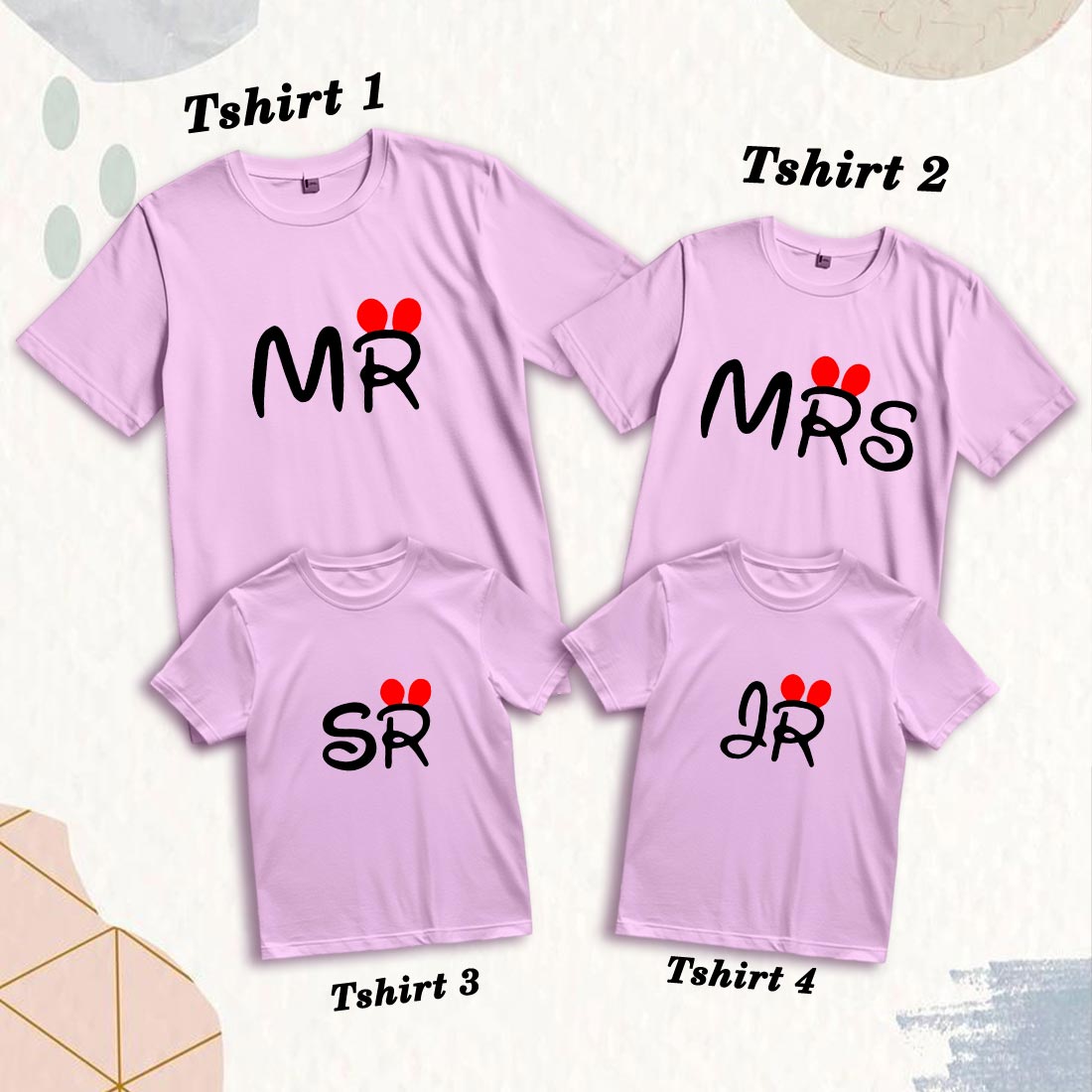 Matching Mr., Mrs., Sr., Jr. Family T-Shirts - Soft Cotton Comfort (D6)