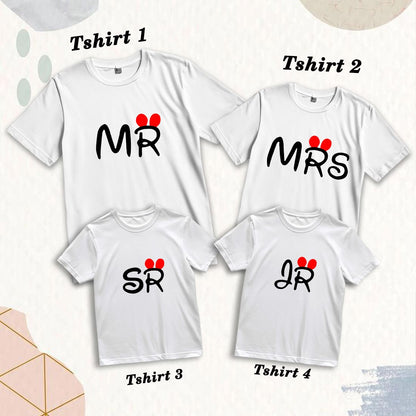 Matching Mr., Mrs., Sr., Jr. Family T-Shirts - Soft Cotton Comfort (D6)