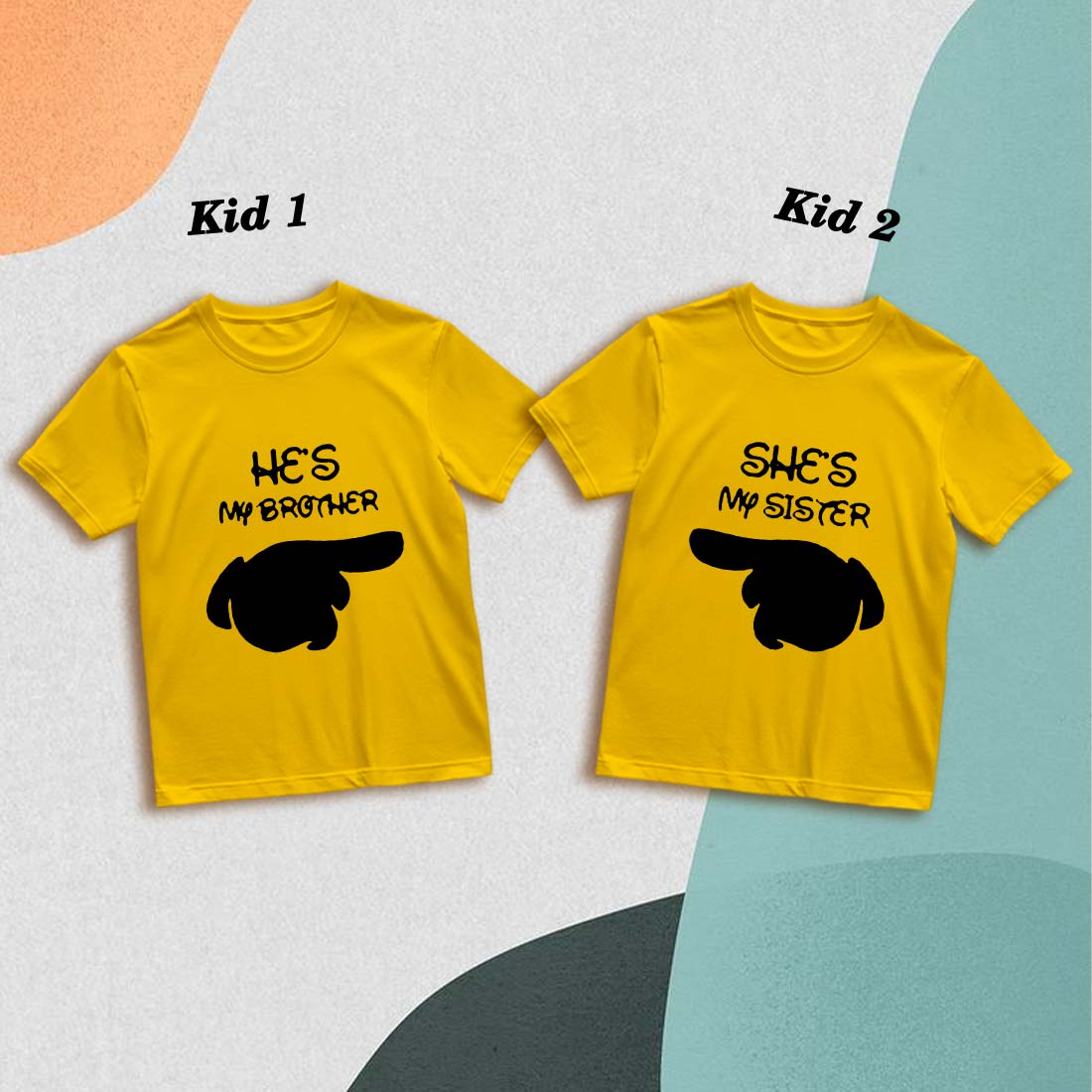 My Brother My Sister Printed Family T-Shirts - Matching Cotton Tees for All Ages (D10)