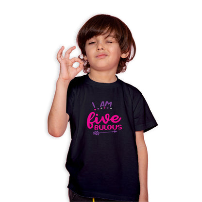 5th Birthday Kids T-Shirt - Super Combed Bio-Wash Cotton (D119)