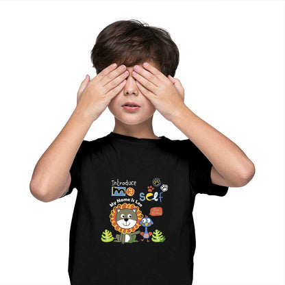 Little Lion Zoo Kids T-Shirt - Super Combed Bio-Wash Cotton for Playful Comfort (D121)