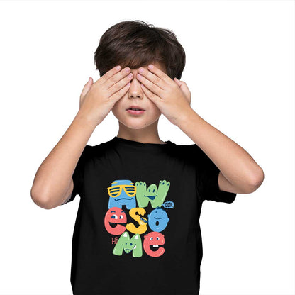 Awesome Kids T-Shirt - Super Combed Bio-Wash Cotton for Everyday Comfort (D137)