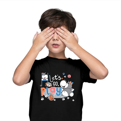 Let's Go and Play Kids T-Shirt - Soft Cotton for All-Day Fun (D157)