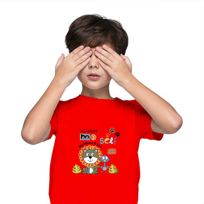 Little Lion Zoo Kids T-Shirt - Super Combed Bio-Wash Cotton for Playful Comfort (D121)