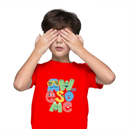 Awesome Kids T-Shirt - Super Combed Bio-Wash Cotton for Everyday Comfort (D137)